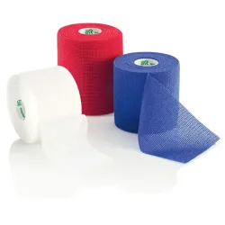 Mollelast latexvrije lijm Lohmann & Rauscher rood, per stuk in vouwdoos | 6 cm x 20 m
